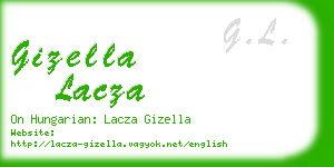 gizella lacza business card